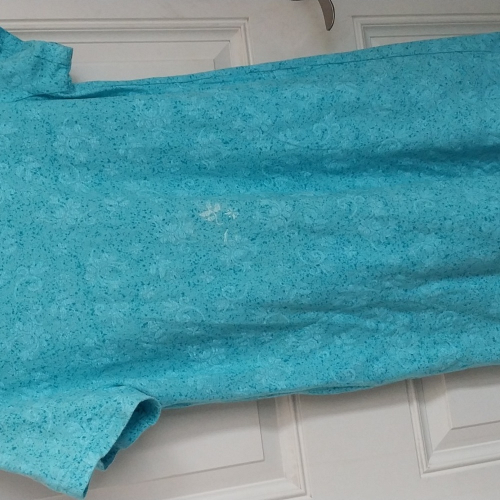 On white Dress Beach Cover up